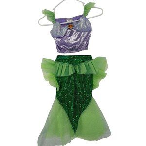 Disneyland Ariel GIRLS 90's Little Mermaid Costume Play Outfit sz small 6-6X VTG